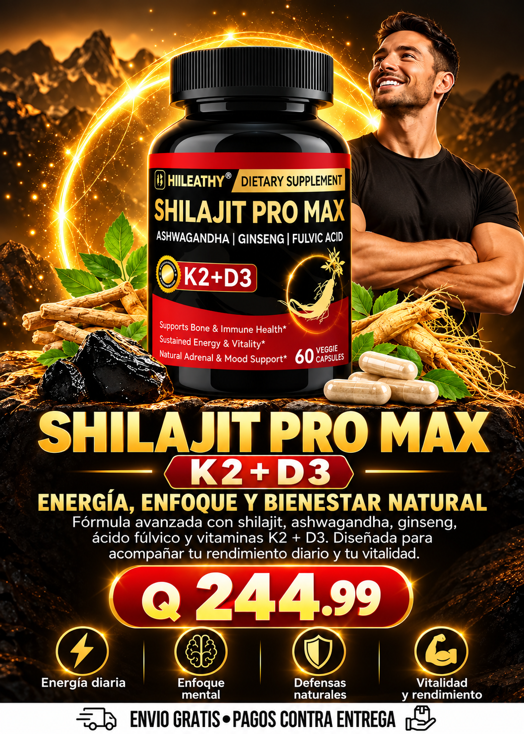 SHILAJIT PRO MAX K2 + D3